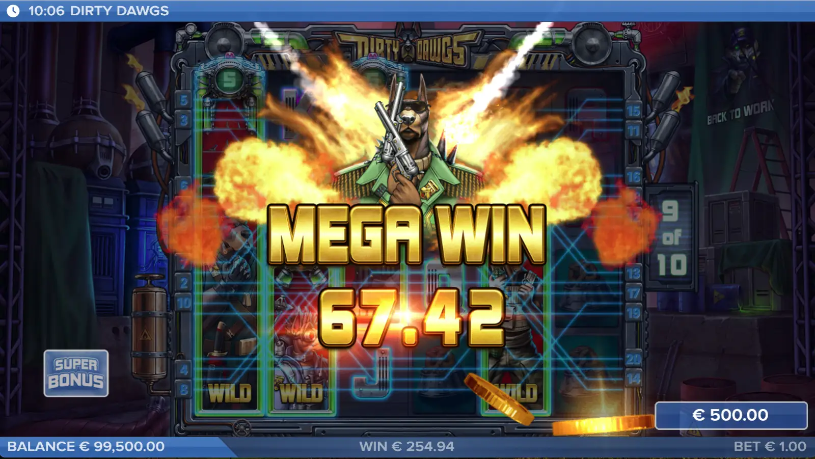 Dirty Dawgs Mega Win met grote uitbetaling