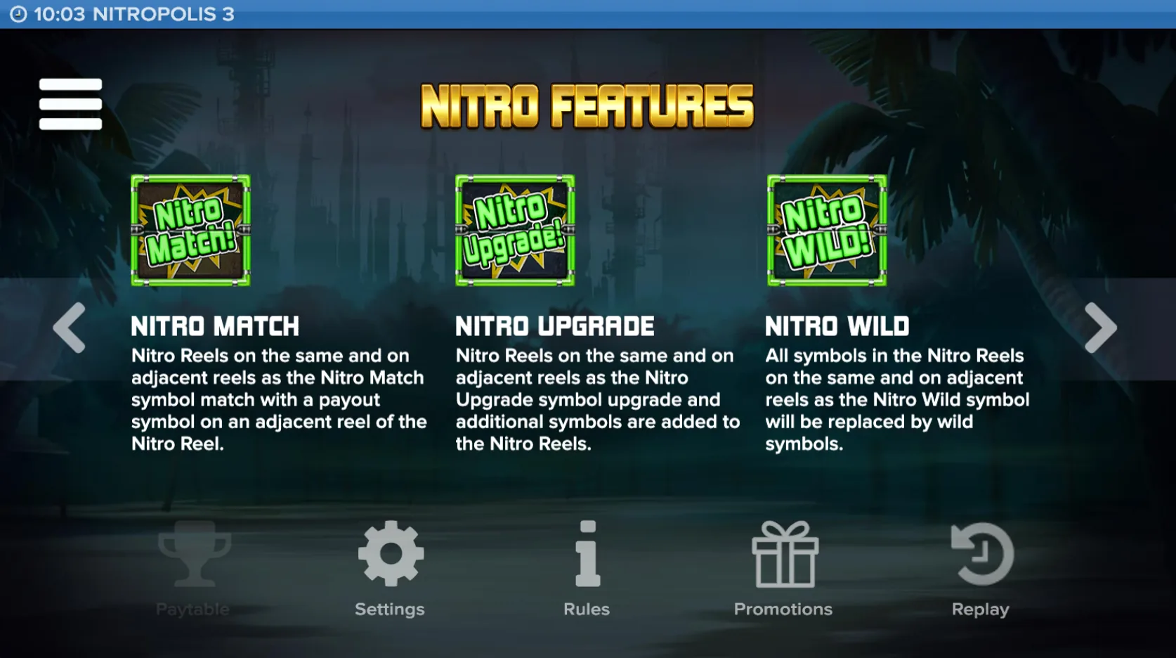 Nitropolis 3 Nitro Match, Upgrade en Wild