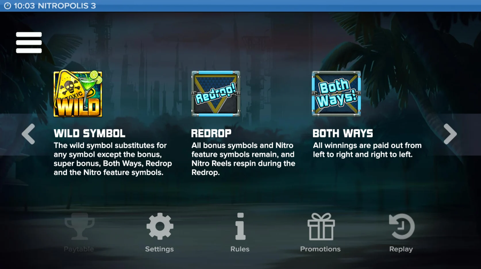 Nitropolis 3 wild, redrop en both ways