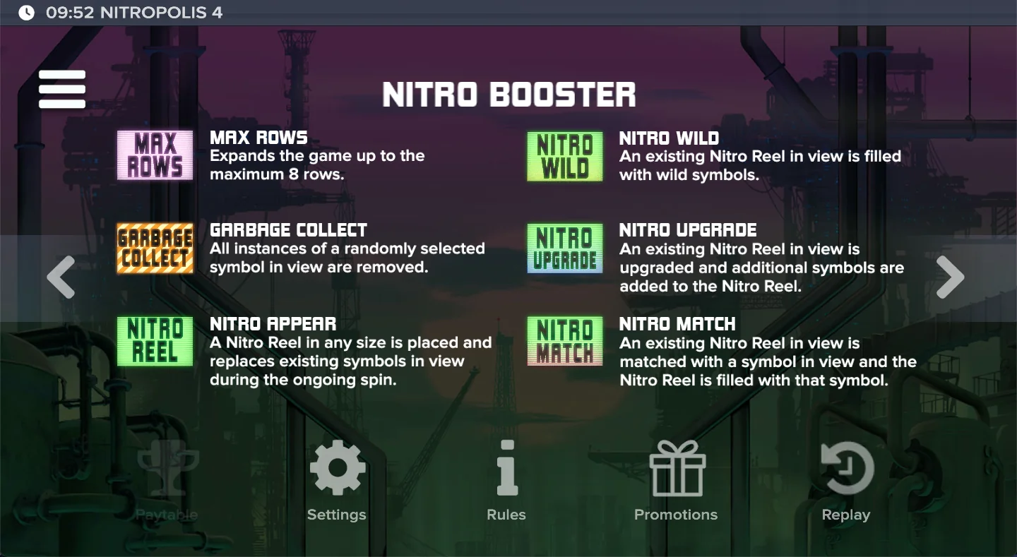 Nitropolis 4 Nitro Booster functies